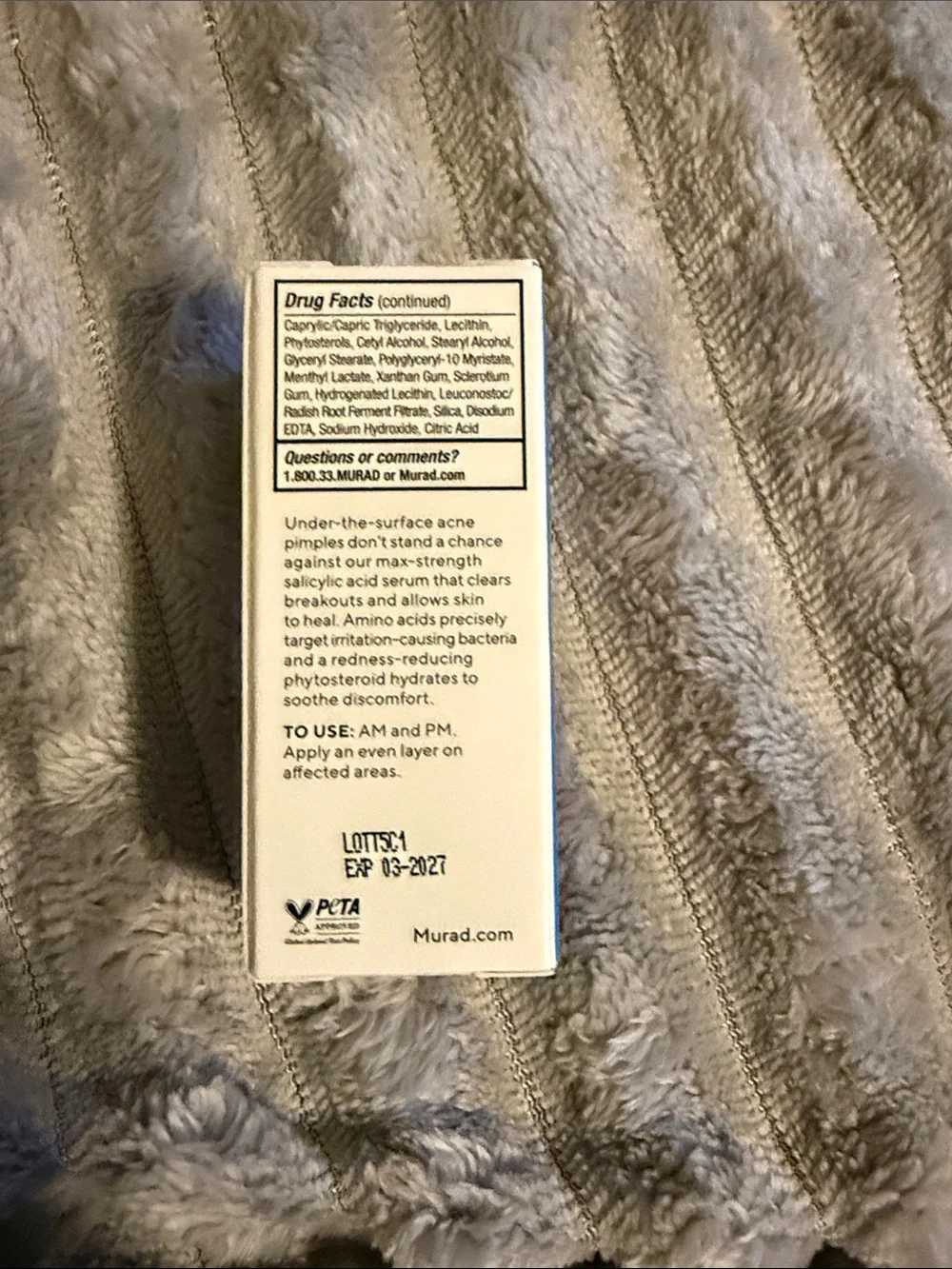 Murad Acne Control Deep Relief Acne Treatment - Blue and White